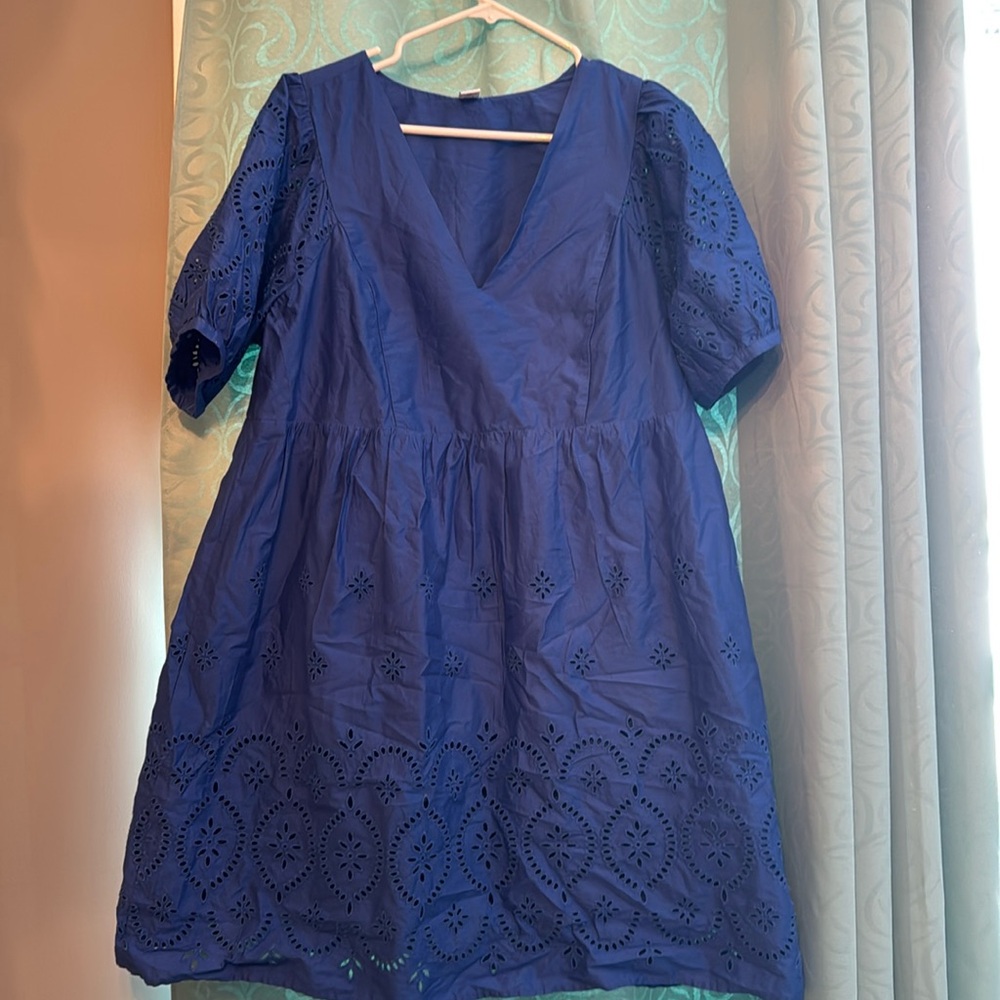 Brand new blue eyelet dress